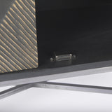 Mercana Hogarth 36.0L x 16.0W x 34.0H 2 Door Dark Accent Cabinet