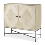 Mercana Hogarth 36.0L x 16.0W x 34.0H 2 Door Blonde Wood Accent Cabinet