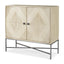 Mercana Hogarth 36.0L x 16.0W x 34.0H 2 Door Blonde Wood Accent Cabinet