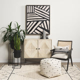 Mercana Hogarth 36.0L x 16.0W x 34.0H 2 Door Blonde Wood Accent Cabinet