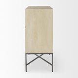 Mercana Hogarth 36.0L x 16.0W x 34.0H 2 Door Blonde Wood Accent Cabinet