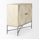 Mercana Hogarth 36.0L x 16.0W x 34.0H 2 Door Blonde Wood Accent Cabinet