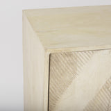 Mercana Hogarth 36.0L x 16.0W x 34.0H 2 Door Blonde Wood Accent Cabinet