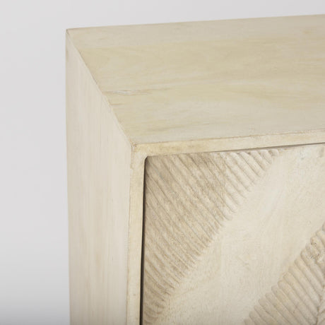 Mercana Hogarth 36.0L x 16.0W x 34.0H 2 Door Blonde Wood Accent Cabinet