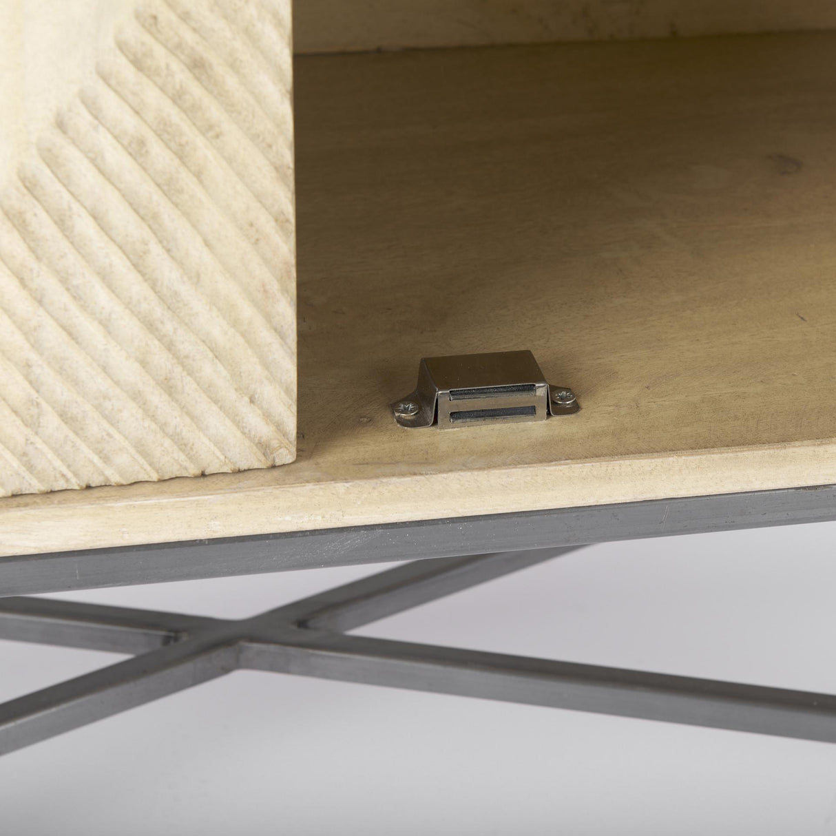 Mercana Hogarth 36.0L x 16.0W x 34.0H 2 Door Blonde Wood Accent Cabinet