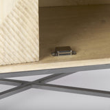 Mercana Hogarth 36.0L x 16.0W x 34.0H 2 Door Blonde Wood Accent Cabinet