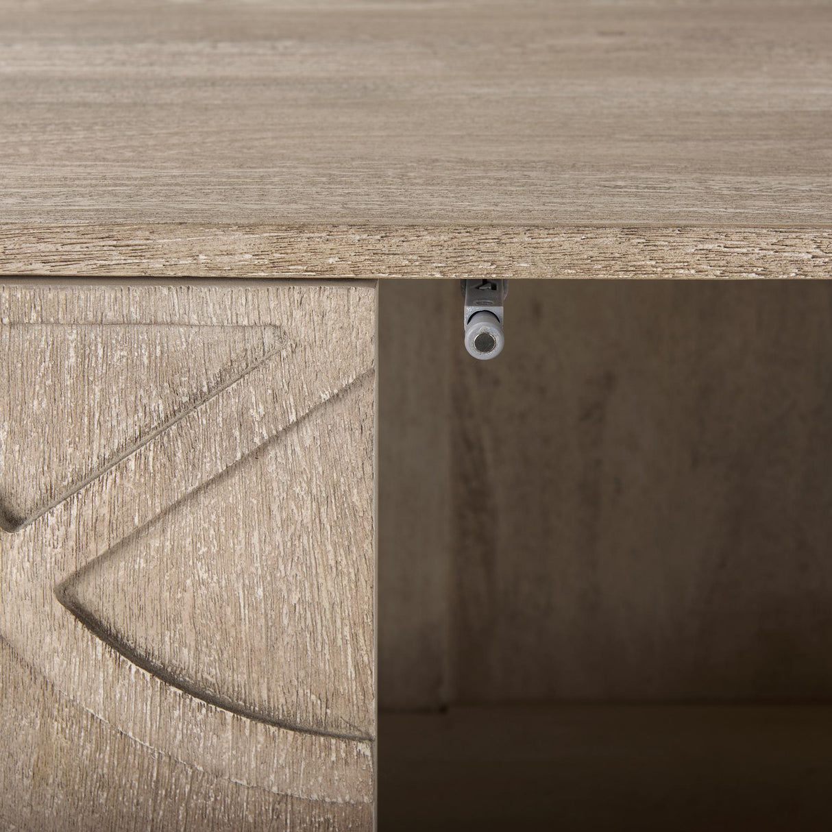 Mercana Rivien Brown Solid Wood W/Black Metal Frame 2 Door Accent Cabinet