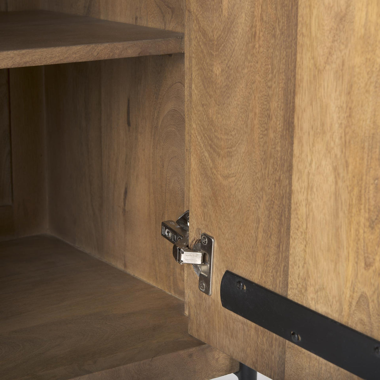 Mercana Cairo 36.0L x 19.5W x 36.0H 2 Door Wood and Metal Cabinet