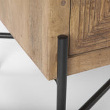 Mercana Cairo 36.0L x 19.5W x 36.0H 2 Door Wood and Metal Cabinet