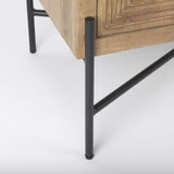 Mercana Cairo 36.0L x 19.5W x 36.0H 2 Door Wood and Metal Cabinet