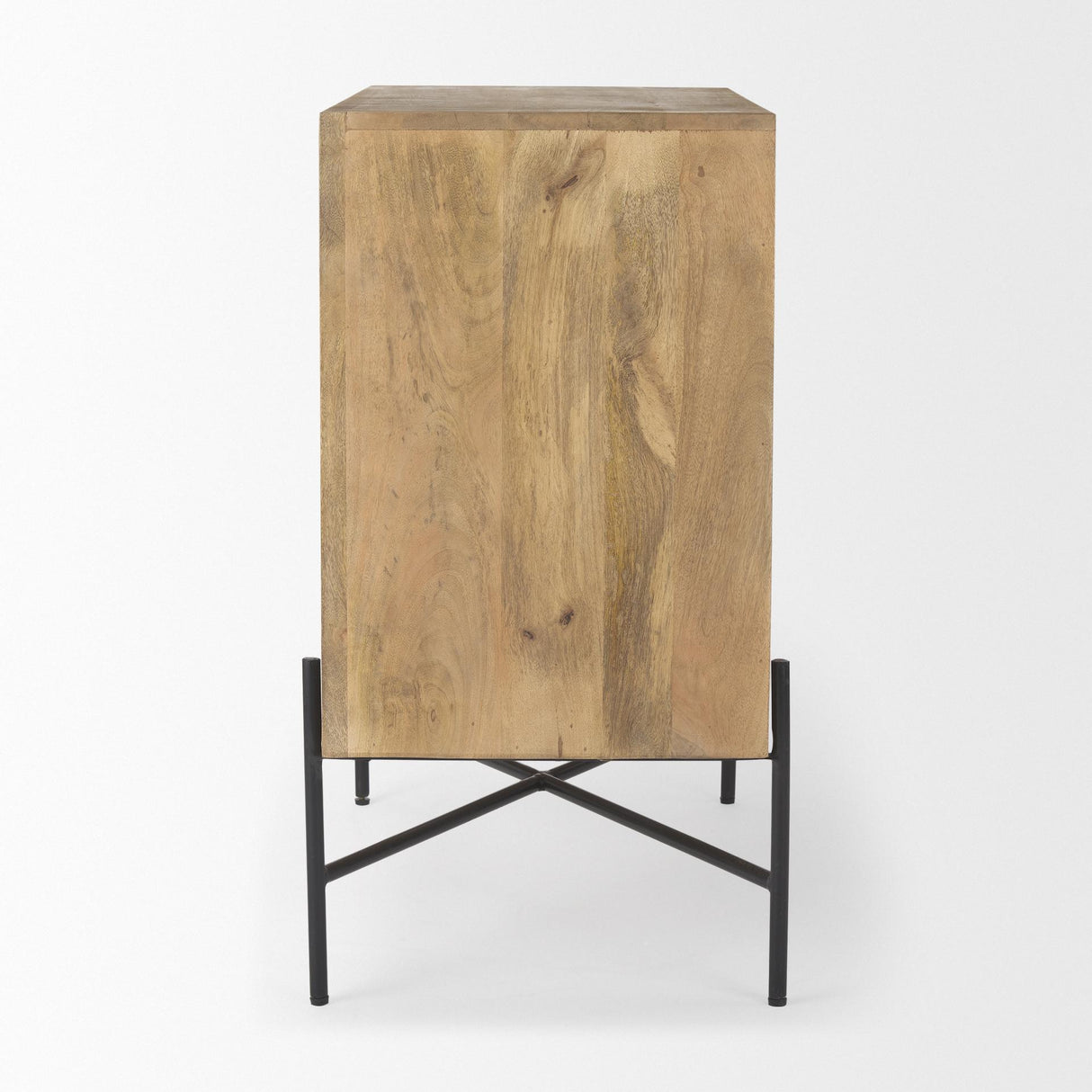 Mercana Cairo 36.0L x 19.5W x 36.0H 2 Door Wood and Metal Cabinet