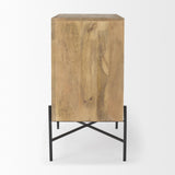 Mercana Cairo 36.0L x 19.5W x 36.0H 2 Door Wood and Metal Cabinet