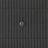 Mercana Grace 35.5L x 18.0W x 31.0H Medium Brown Wood W/Black Metal Frame 3 Drawer Accent Cabinet