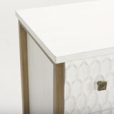 Mercana Savannah White Fir Veneer w/ Gold Metal Accents 6-Drawer Sideboard