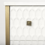 Mercana Savannah White Fir Veneer w/ Gold Metal Accents 6-Drawer Sideboard