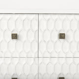 Mercana Savannah White Fir Veneer w/ Gold Metal Accents 6-Drawer Sideboard