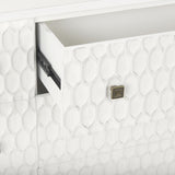 Mercana Savannah White Fir Veneer w/ Gold Metal Accents 6-Drawer Sideboard