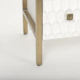 Mercana Savannah White Fir Veneer w/ Gold Metal Accents 6-Drawer Sideboard