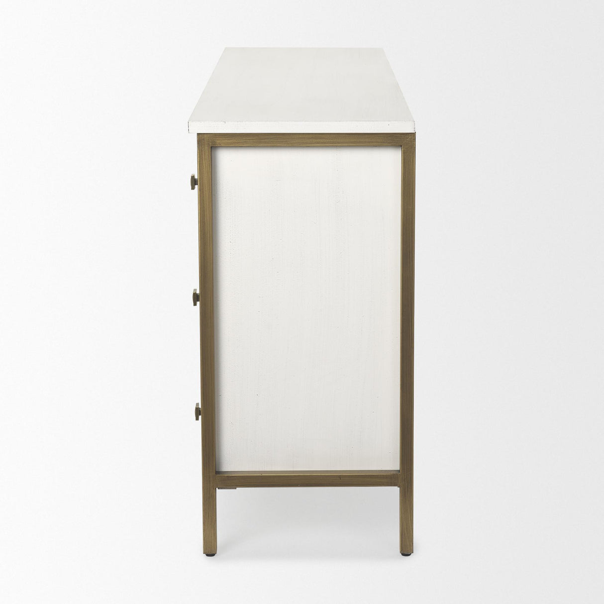 Mercana Savannah White Fir Veneer w/ Gold Metal Accents 6-Drawer Sideboard