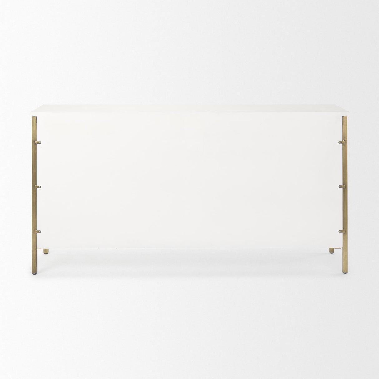 Mercana Savannah White Fir Veneer w/ Gold Metal Accents 6-Drawer Sideboard