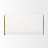 Mercana Savannah White Fir Veneer w/ Gold Metal Accents 6-Drawer Sideboard