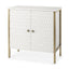 Mercana Savannah White Fir Veneer w/ Gold Metal Accent 2-Door Accent Cabinet