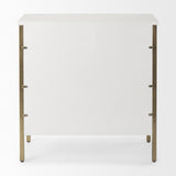 Mercana Savannah White Fir Veneer w/ Gold Metal Accent 2-Door Accent Cabinet