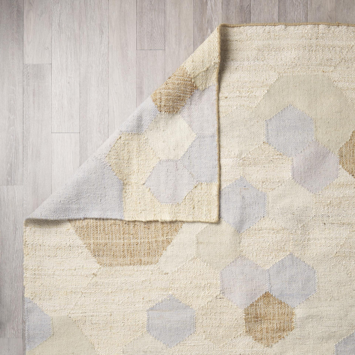 Mercana Mayson 5x8 Cream Multi-Colored Honeycomb Pattern Area Rug