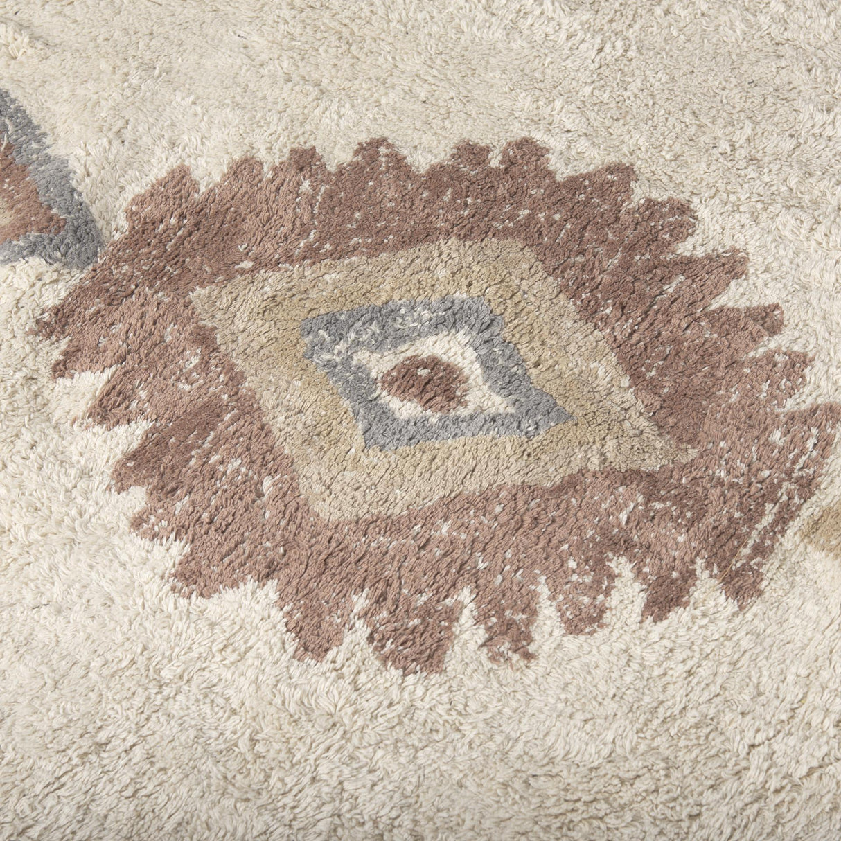 Mercana Carla 8x10 Earthy Neutrals Patterned Cotton Area Rug