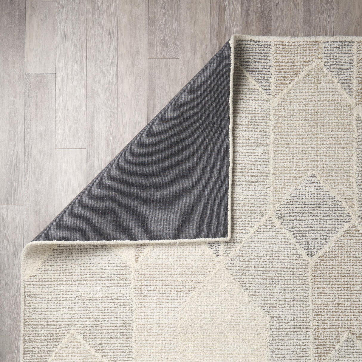 Mercana Kolt 5x8 Neutral Geometric Patterned Wool Area Rug