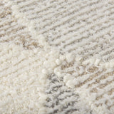 Mercana Kolt 5x8 Neutral Geometric Patterned Wool Area Rug