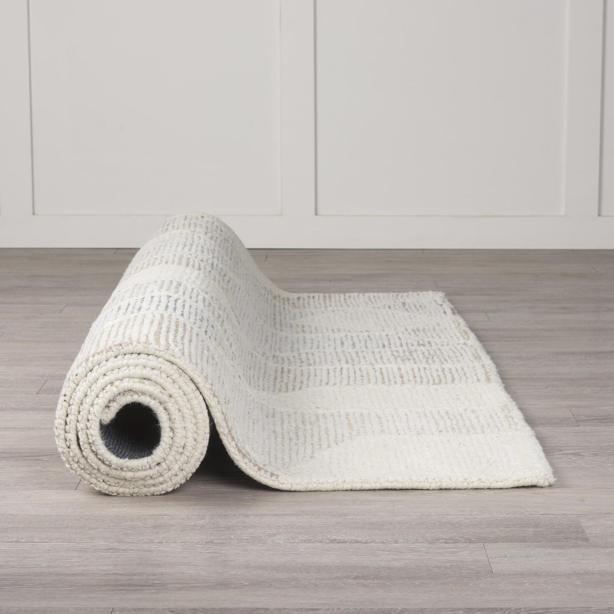 Mercana Kolt 9x12 Neutral Geometric Patterned Wool Area Rug
