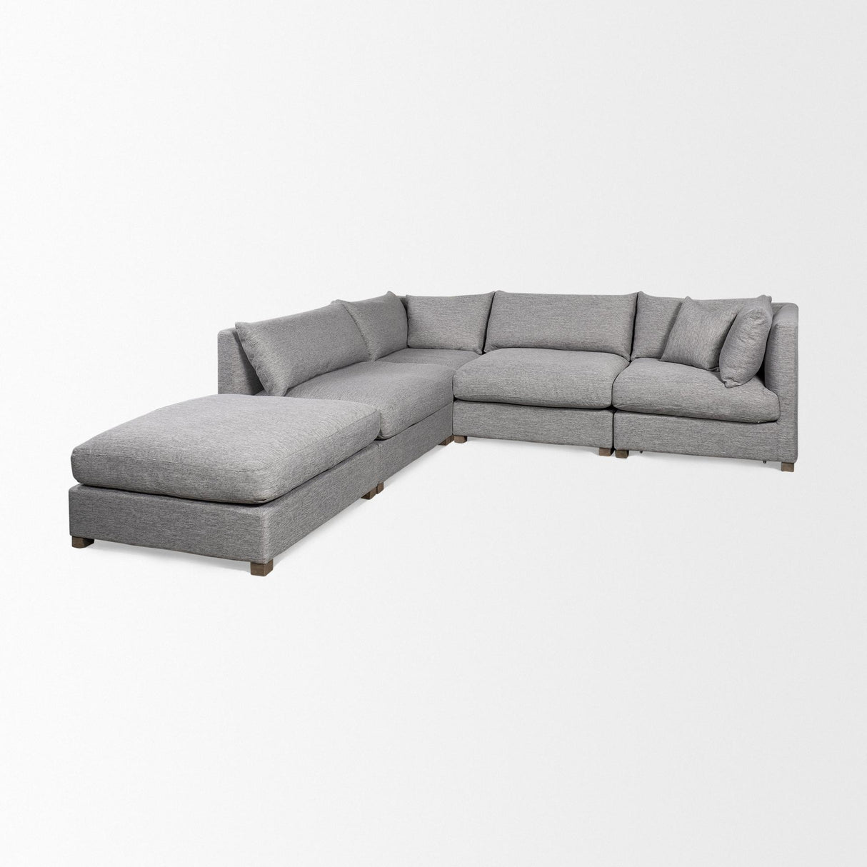 Mercana Valence 38.6L x 26.0W x 17.7H Castlerock Gray 2/3 Ottoman Sectional Piece