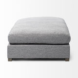 Mercana Valence 38.6L x 38.6W x 17.7H Castlerock Gray Full Size Ottoman Sectional Piece