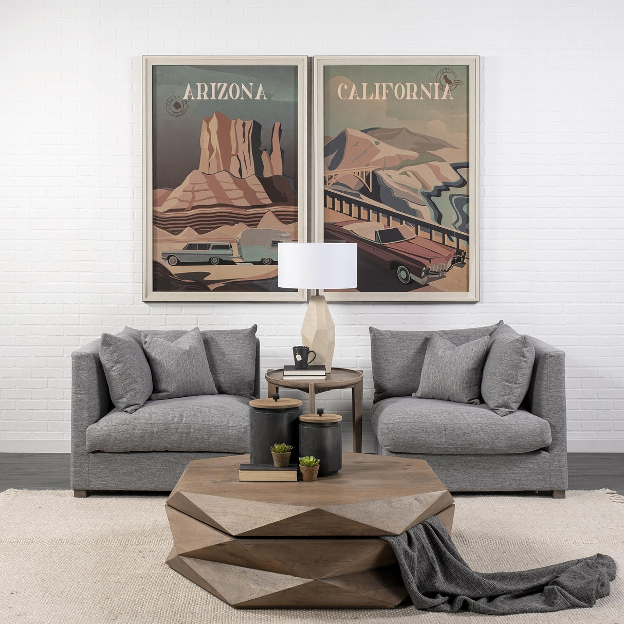 Mercana Valence New Gray Arm Pillow Sectional Piece