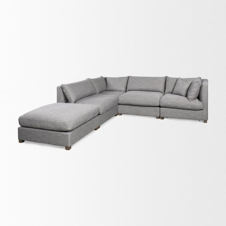 Mercana Valence New Gray Arm Pillow Sectional Piece
