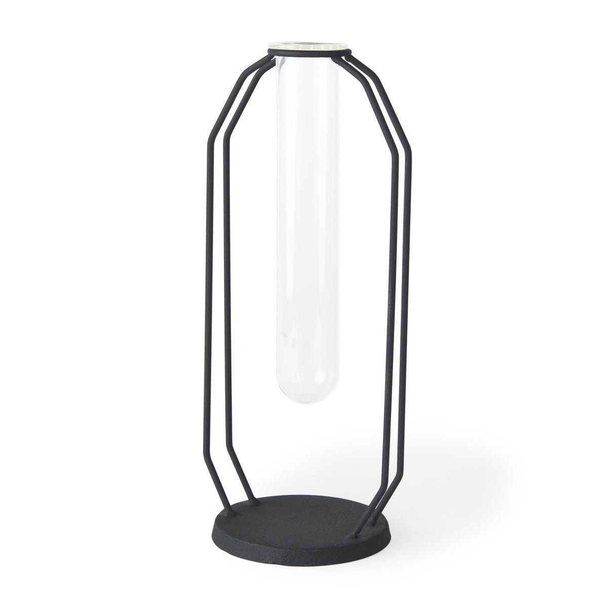 Mercana Aria 4.5L x 3.9W x 11.0H Metal and Glass Holder Object