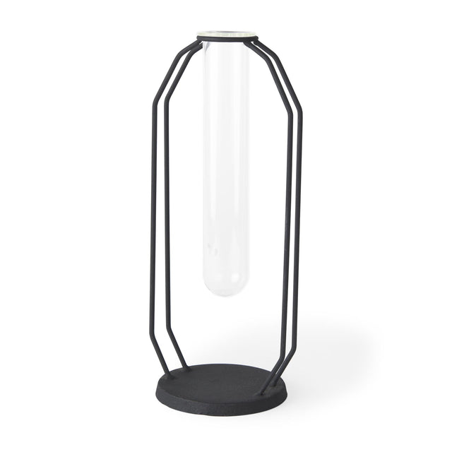 Mercana Aria 4.5L x 3.9W x 11.0H Metal and Glass Holder Object