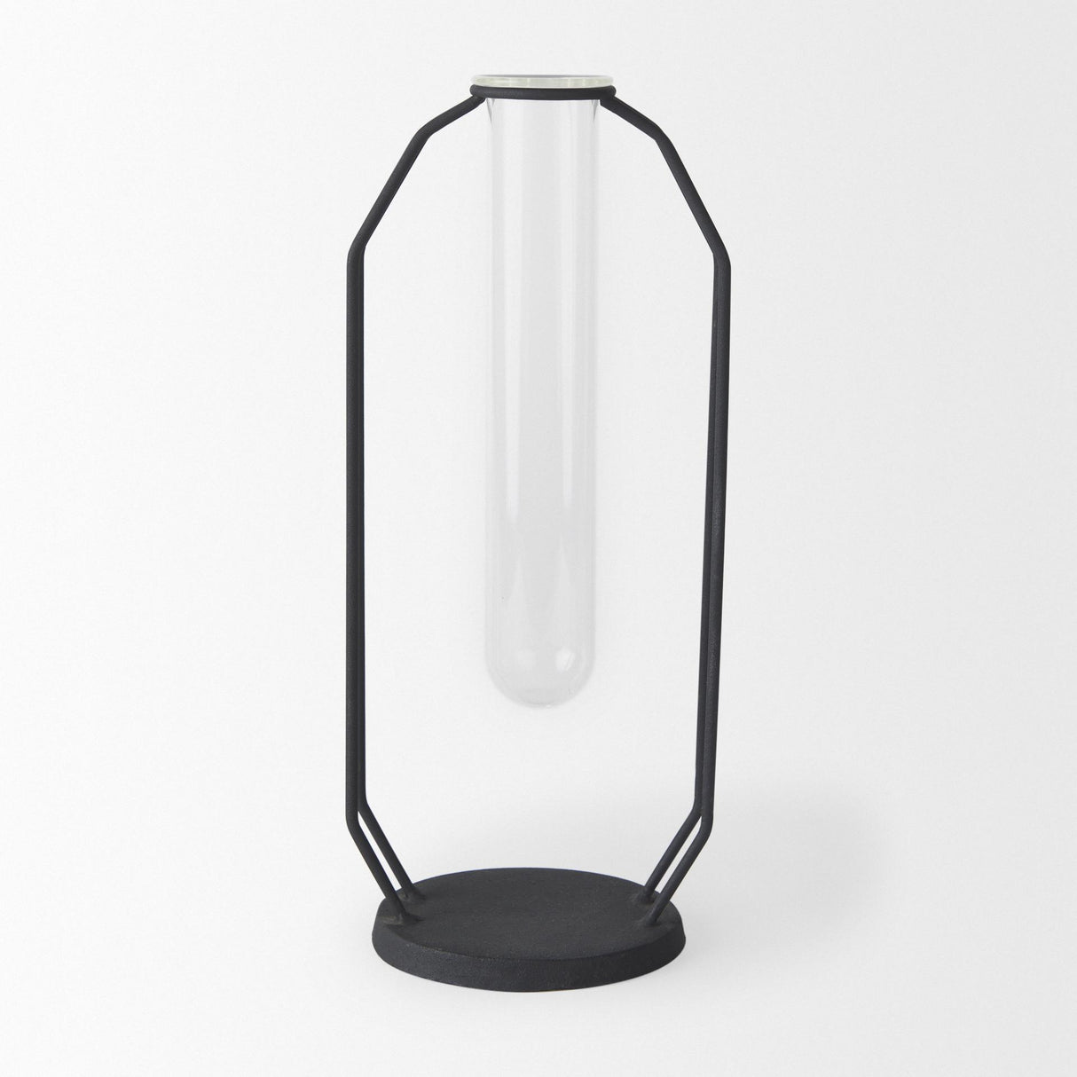 Mercana Aria 4.5L x 3.9W x 11.0H Metal and Glass Holder Object