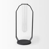 Mercana Aria 4.5L x 3.9W x 11.0H Metal and Glass Holder Object