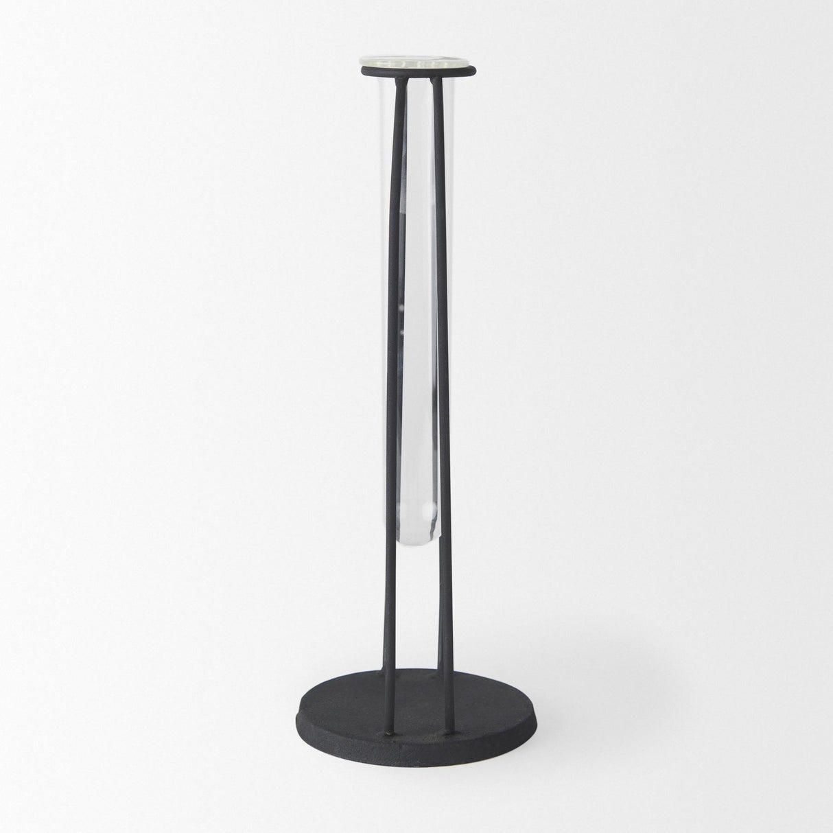Mercana Aria 4.5L x 3.9W x 11.0H Metal and Glass Holder Object