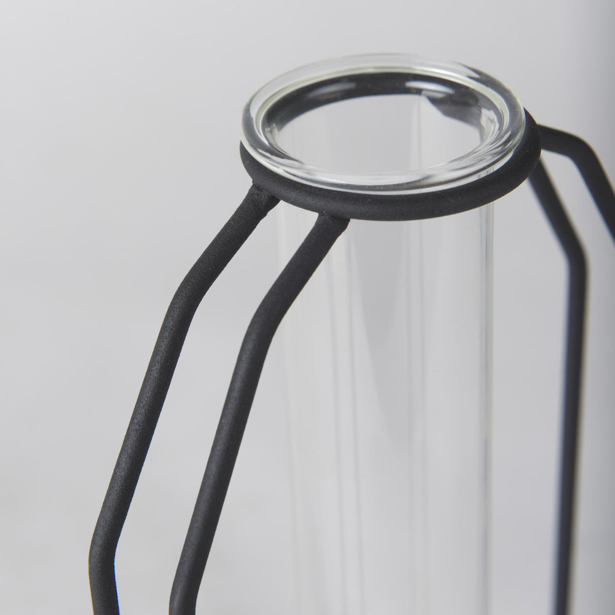 Mercana Aria 4.5L x 3.9W x 11.0H Metal and Glass Holder Object