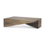 Mercana West 55L x 32W x 14H Medium Brown Wooden Angled Coffee Table
