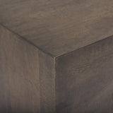 Mercana West 55L x 32W x 14H Medium Brown Wooden Angled Coffee Table