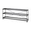 Mercana Trey 72.0"L x 16.0"W x 30.0"H Black Metal W/Glass Console Table