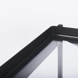 Mercana Trey 72.0"L x 16.0"W x 30.0"H Black Metal W/Glass Console Table