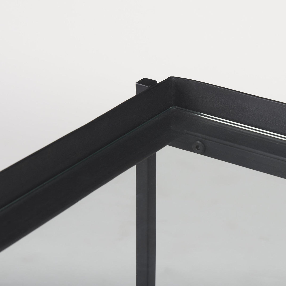 Mercana Trey Black Metal W/Glass Accent Table