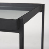 Mercana Trey Black Metal W/Glass Accent Table