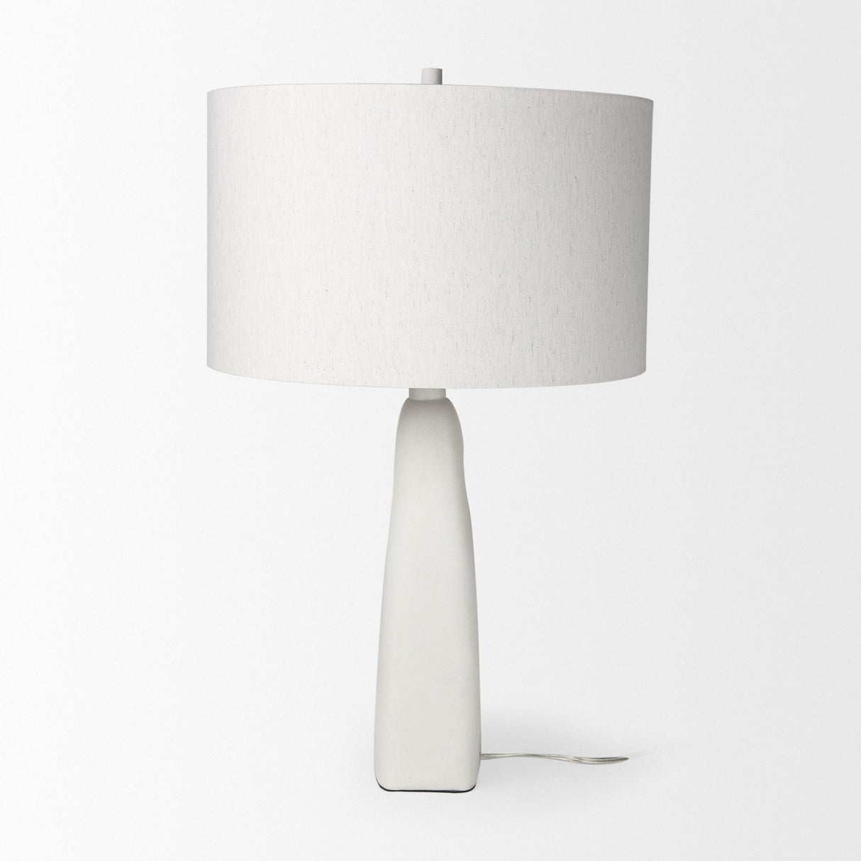 Mercana Tao 20.0L x 20.0W x 33.0H Cream Base W/White Shade Table Lamp