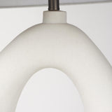 Mercana Tao 20.0L x 20.0W x 33.0H Cream Base W/White Shade Table Lamp